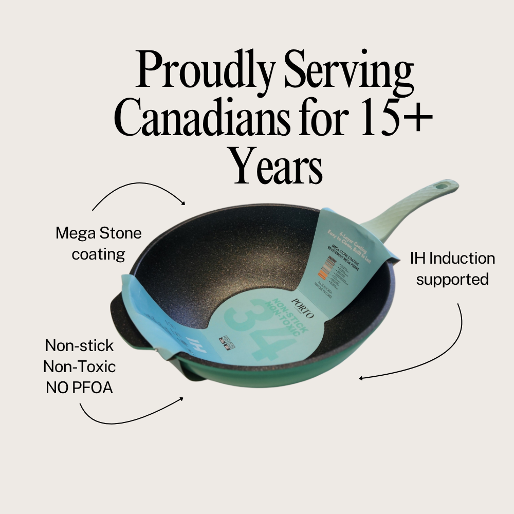 Porto IH Mega Stone Wok 34cm - Ocean Blue