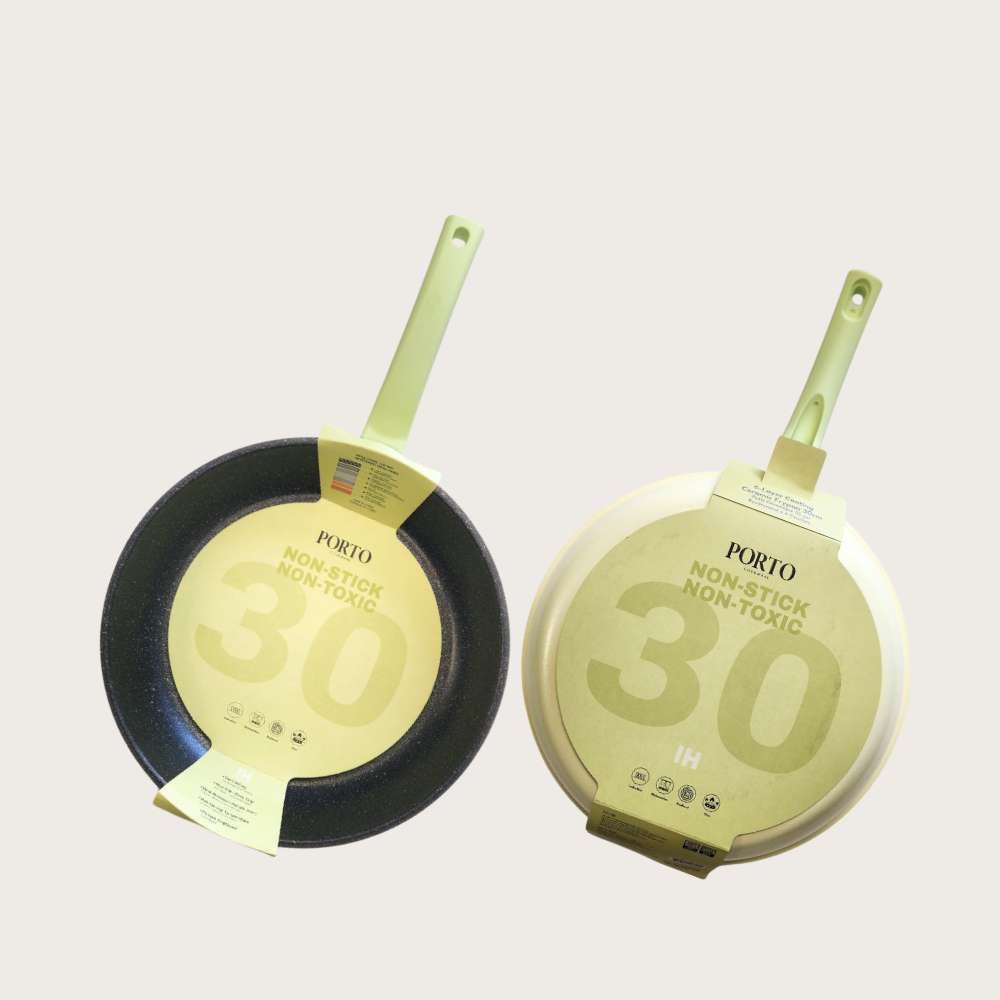 Porto IH Mega Stone Frypan 30cm – Matcha Green