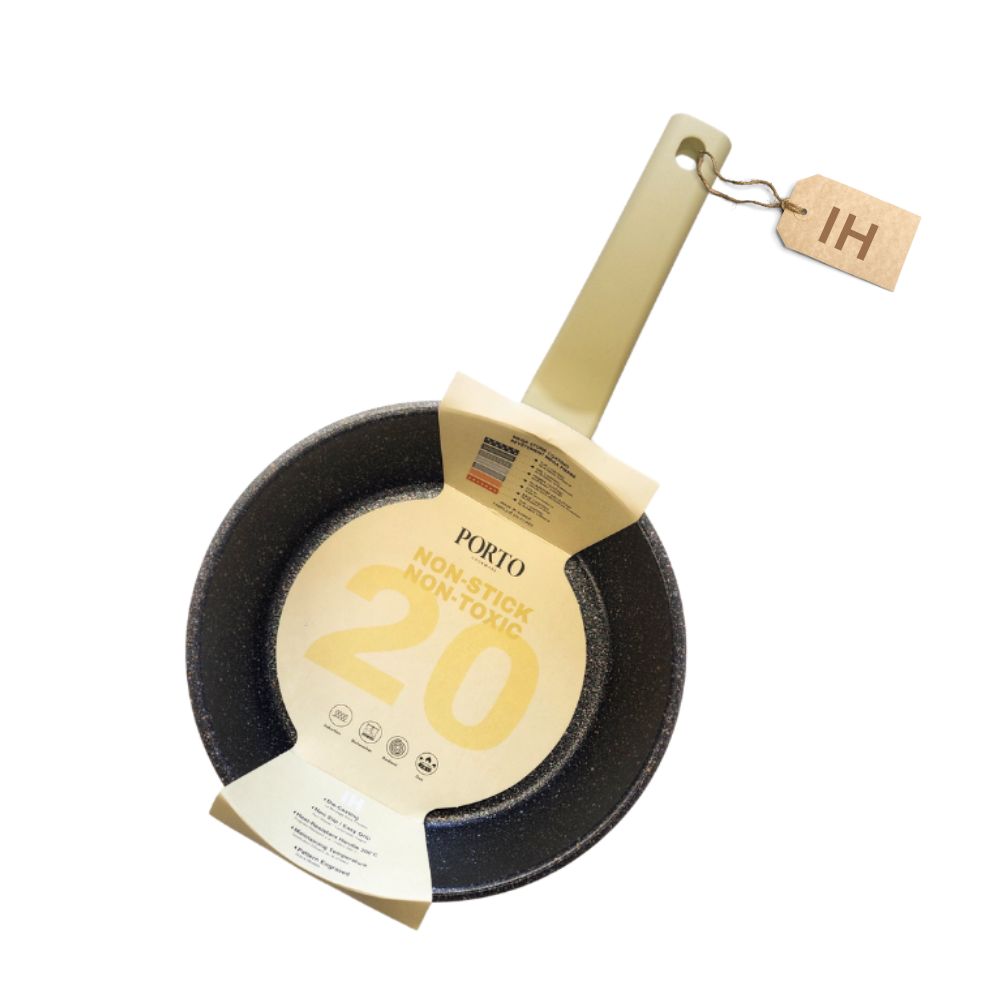 Porto IH Mega Stone Egg Pan 20cm – Ivory