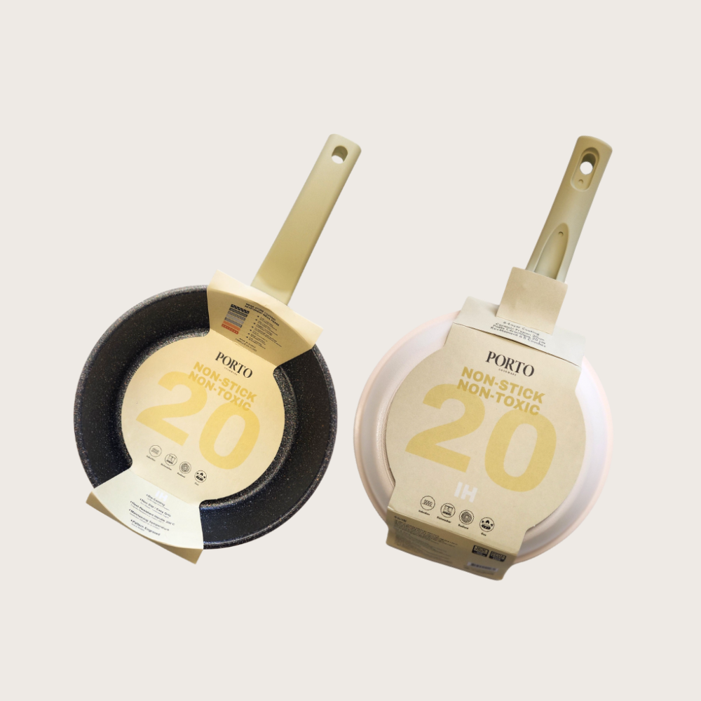 Porto IH Mega Stone Egg Pan 20cm – Ivory