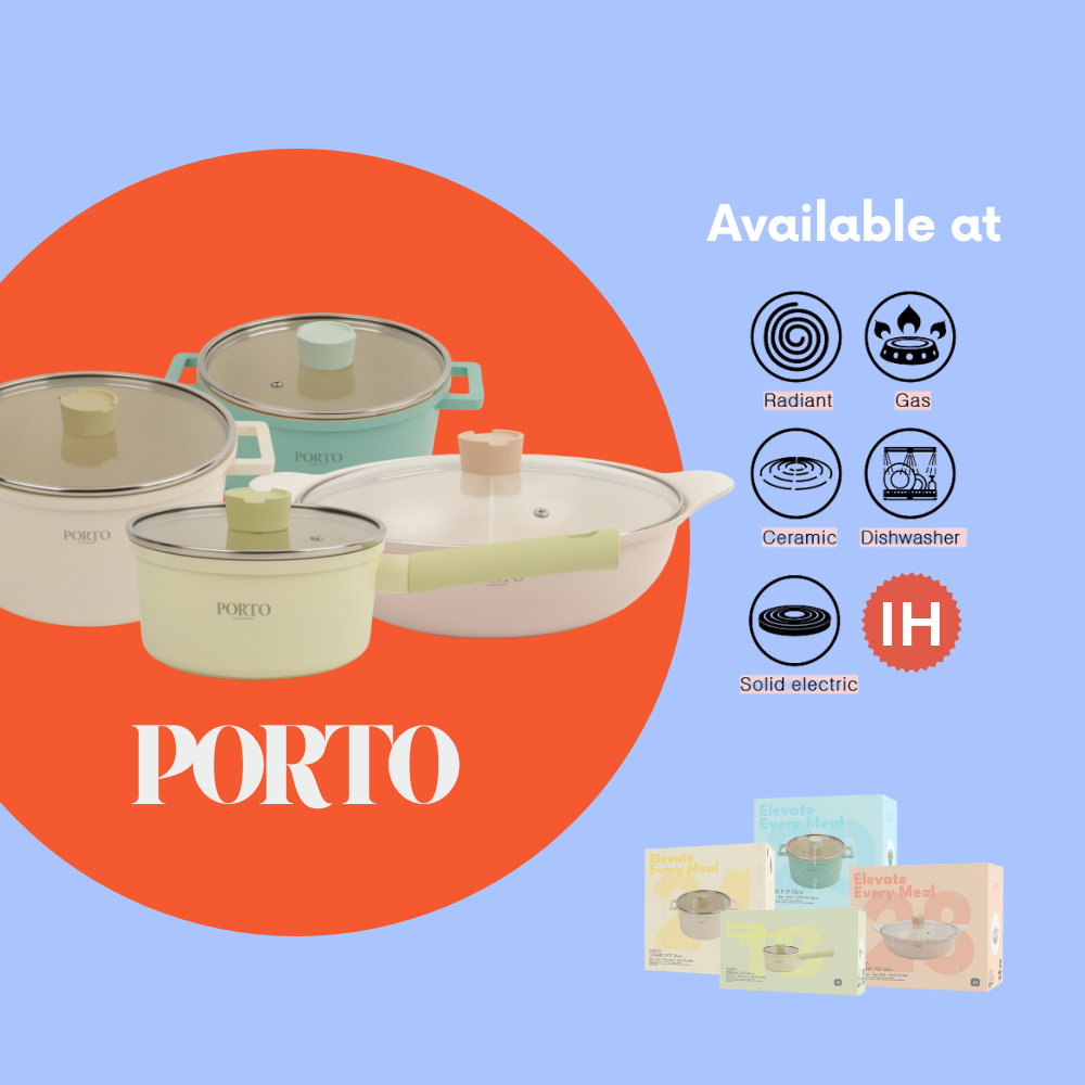 Porto IH Mega Stone Wok  30cm(5.4liter)-Oat Ivory