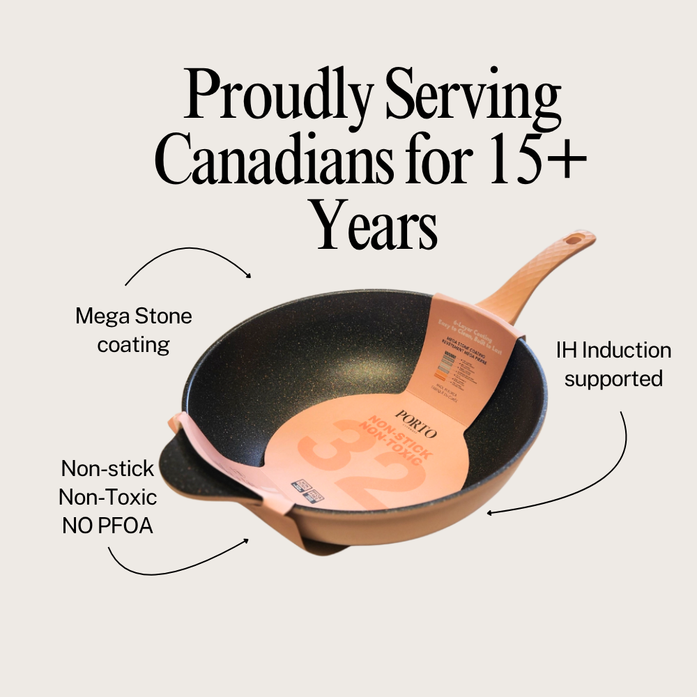 Porto IH Mega Stone Wok 32cm (6.9 Liter)-Rose Pink