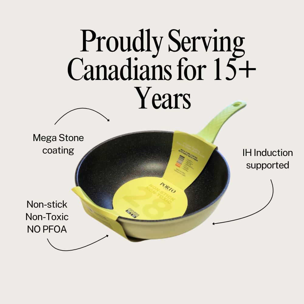 Porto IH Mega Stone Wok 28cm(4.3liter) – Matcha Green