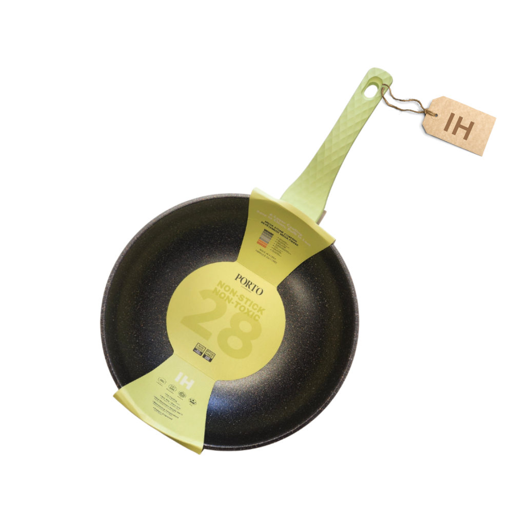 Porto IH Mega Stone Wok 28cm(4.3liter) – Matcha Green