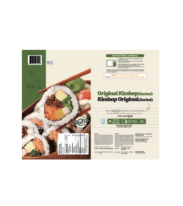 Nadri Frozen Kimbap (Original Surimi) - 230G