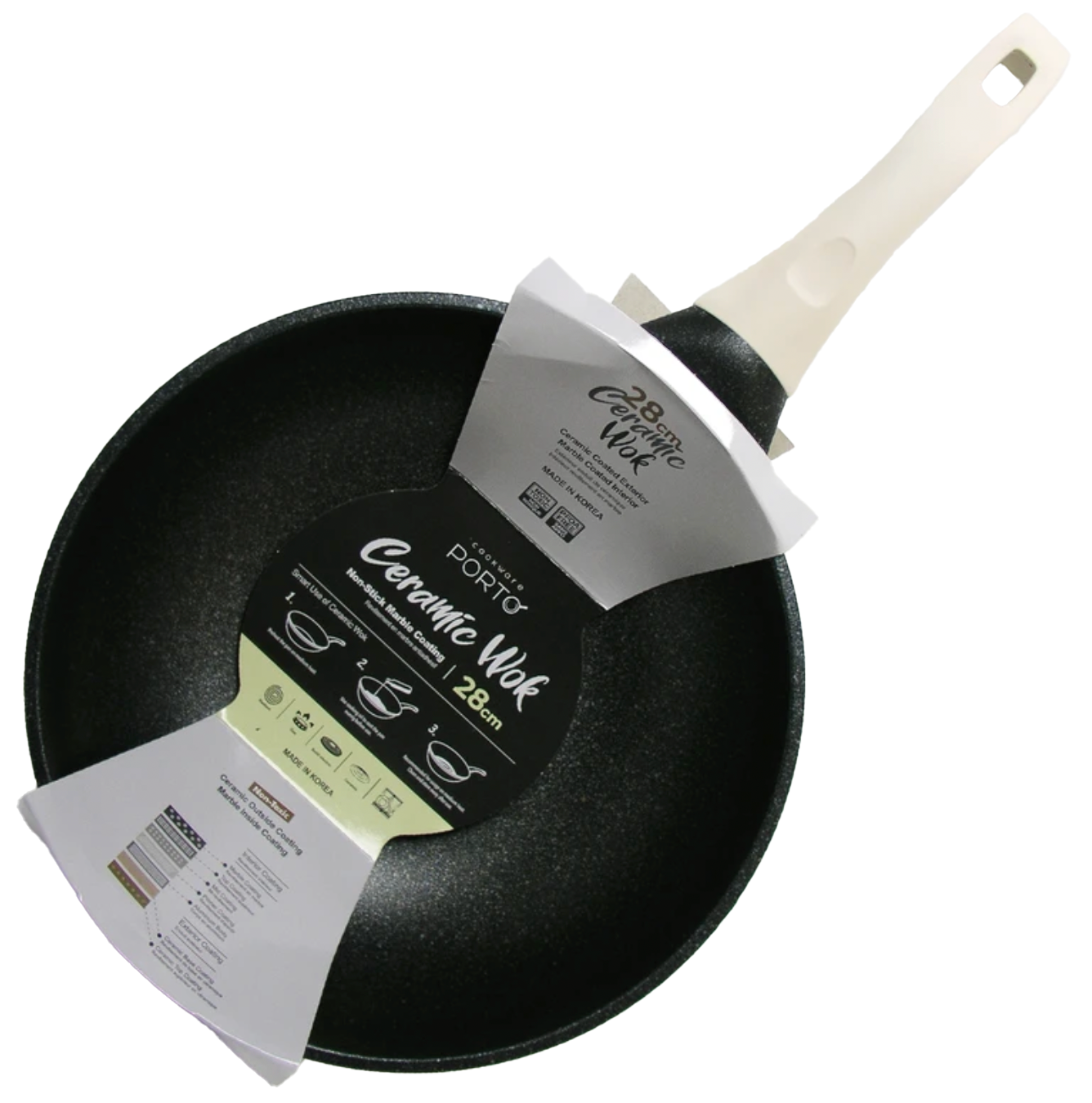 Porto Ceramic Wok 28cm (4.3 LITER)